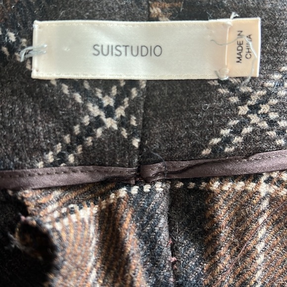 🔹 Suistudio Cecile Plaid Trouser Pant - Picture 3 of 6